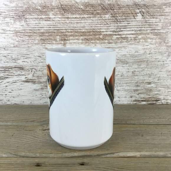 Puppy Peeking from Zipper Design 15 oz Ceramic Coffee Mug - Picture 2 of 3